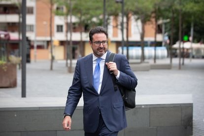 El excargo de Convergència Democràtica de Catalunya (CDC) David Madí, a la salida del juicio.