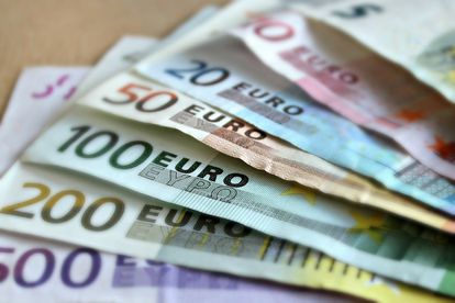Billetes de euros.