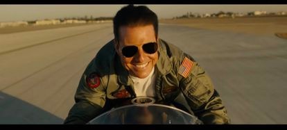 Tom Cruise, en una secuencia del tráiler de 'Top Gun: Maverick'.