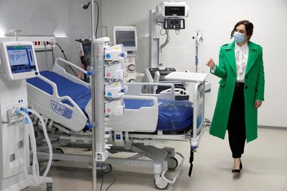 Isabel Díaz Ayuso, durante el acto inaugural del Zendal en diciembre de 2020.