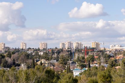 Vista del Barrio de Conde de Orgaz y el Barrio de la Esperanza detrás, Madrid, el jueves.