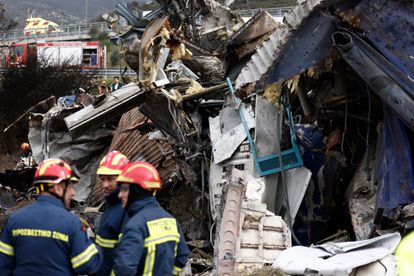 Personal de rescate, en la zona del suceso, este miércoles cerca de Larissa.