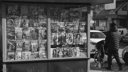 Un kiosko de prensa y revistas en Rzeszow (Polonia), en febrero de 2023.