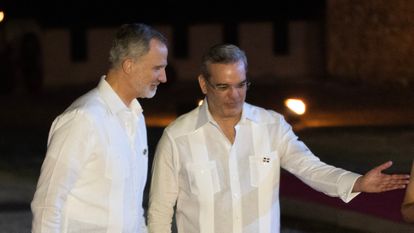 Luis Abinader, presidente de la República Dominicana y el rey de España Felipe VI.