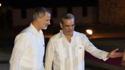 Luis Abinader, presidente de la República Dominicana y el rey  de España Felipe VI.