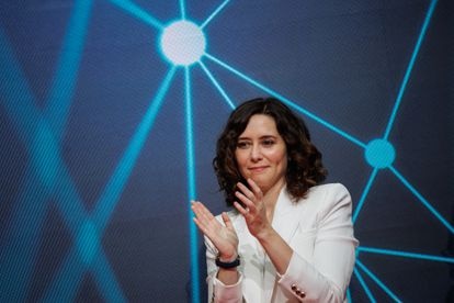 La presidenta de la Comunidad de Madrid, Isabel Díaz Ayuso, durante un acto celebrado el 28 de febrero.
