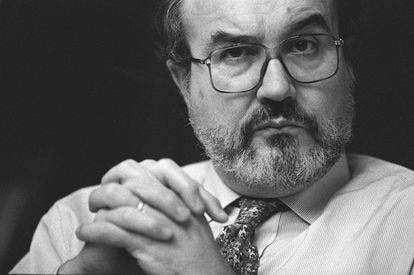 Pedro Solbes, durante una entrevista en Madrid en 1995.