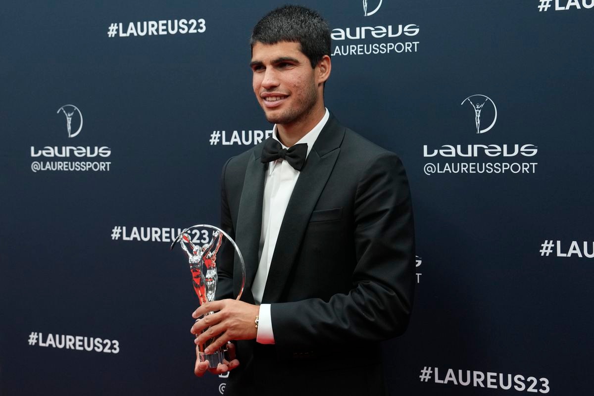 Carlos Alcaraz, premio Laureus a deportista revelación la noche de los dos reconocimientos de Messi