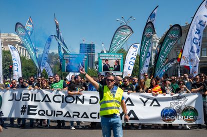 Última manifestación convocada por Justicia Policial (Jupol) contra el Gobierno, celebrada el 6 de mayo en Madrid.