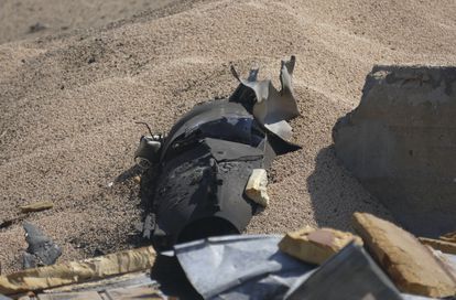 Restos de uno de los misiles disparados contra una explotación agrícola de Odesa, el 21 de julio.