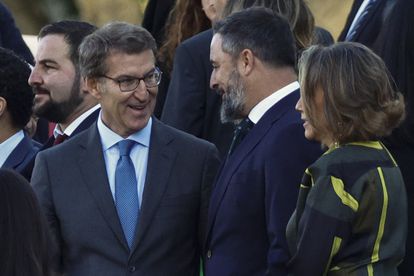 Alberto Núñez Feijóo y Santiago Abascal