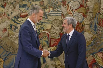 El Rey Felipe VI recibía el miércoles 20 de septiembre al presidente de Canarias, Fernando Clavijo, en el palacio de la Zarzuela.