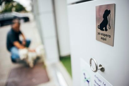 Un establecimiento en Santiago de Compostela donde aún se puede ver un lugar habilitado para dejar a las mascotas atadas.
