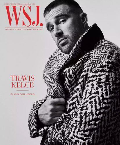 Travis Kelce, en portada del número de diciembre/enero de la revista de 'The Wall Street Journal'.