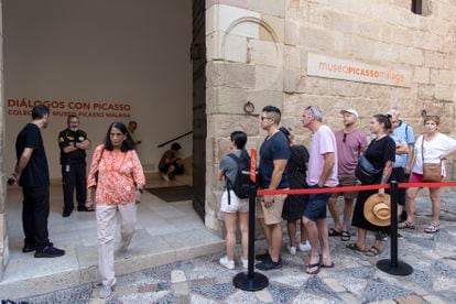 Visitantes en el Museo Picasso de Málaga en el pasado mes de agosto.