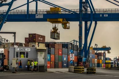 Una de las terminales de carga de Duisburgo (Alemania), el mayor puerto seco de Europa, y corazón de las rutas ferroviarias entre China y Europa.