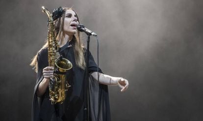 PJ Harvey, durante su concierto en el Primavera Sound.