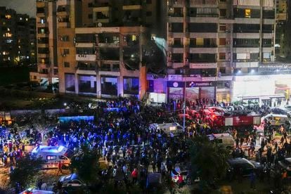 Zona en la que ha ocurrido la explosión, este martes en Beirut (Líbano).