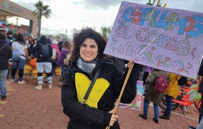 Merche Pérez, en la marcha de Sevilla .