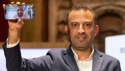 Mohammed Salem, autor de la fotografía ganadora, ha presenciado la entrega del galardón a través de una videollamada desde Gaza.
