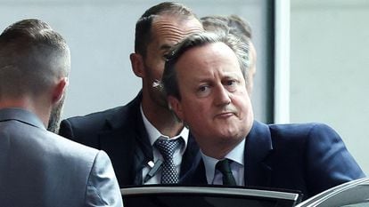 El ministro de exteriores del Reino Unido, David Cameron, tras la reunión en Bruselas, este viernes en Bruselas.