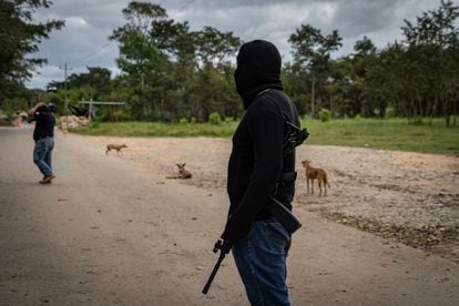 Pobladores de la comunidad Frontera Corozal, en el municipio de Ocosingo, Chiapas