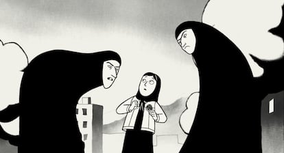 Una imagen de la versión cinematográfica de 'Persépolis', de Marjane Satrapi y Vincent Paronnaud.
