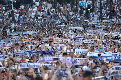 El Real Madrid celebra este domingo la consecución del decimoquinto título de la Champions League con su afición.