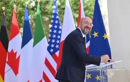 Charles Michel, este jueves en Borgo Egnazia.