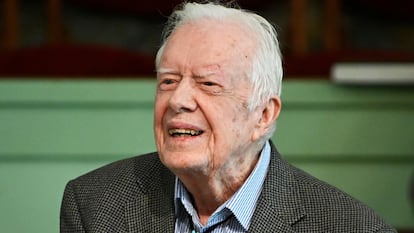 Jimmy Carter, en una imagen de 2019 en Plains, Georgia.