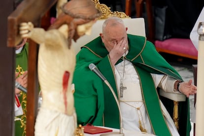 Una imagen del pontífice en el Vaticano en febrero de 2025.