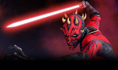La versión animada de Darth Maul, villano de 'Star Wars'.