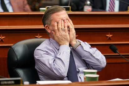 Mike Carey, congresista republicano por Ohio, este viernes en la Cámara de Representantes.