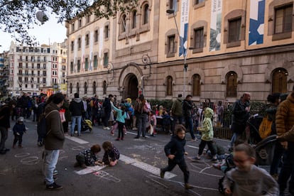 Una protesta de Revolta escolar en Barcelona, en 2024.