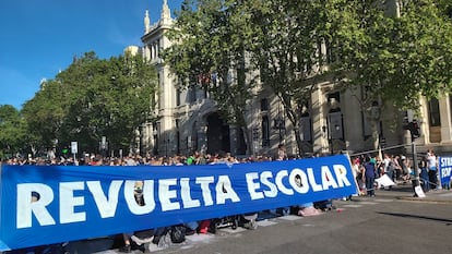 Manifestación en apoyo de la Revuelta escolar, en Madrid en 2022.