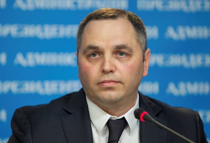 FILE PHOTO: Andriy Portnov then Deputy Head of Presidential Administration of Viktor Yanukovych, attends a press conference in Kyiv, Ukraine October 31, 2013. REUTERS/Stringer/File Photo