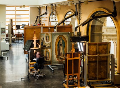 El taller de restauración del Museo del Prado.