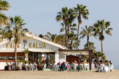 Chiringuito con sótano en Marbella, en una imagen de archivo.