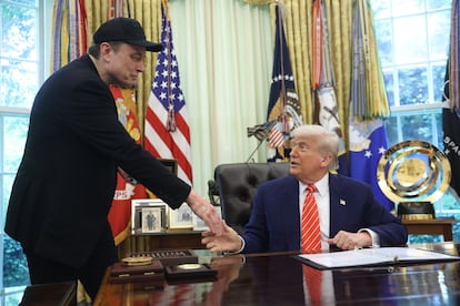 Elon Musk y Donald Trump, el pasado viernes en la Casa Blanca.