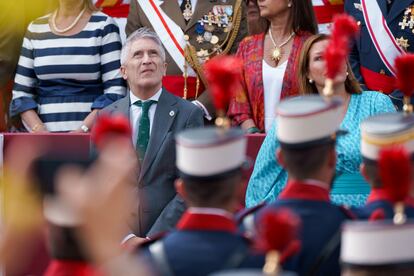 El ministro de Interior, Fernando Grande-Marlaska, en la tribuna de autoridades.