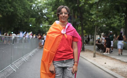 Nagore, este sábado en la marcha del Orgullo en Madrid.
