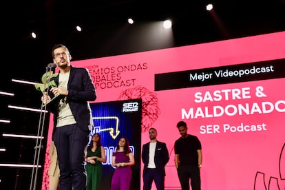 José Luis Sastre recoje su premio esta noche.