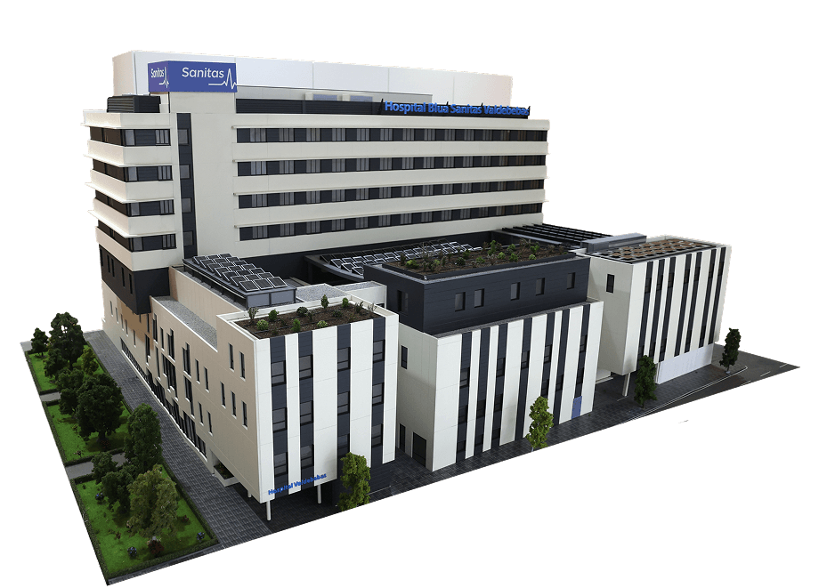 Maqueta del Hospital Blua Sanitas Valdebebas